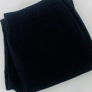 Loewe Women's Wool Dress Pants Trousers Dark Blue Black EU 38 US 4 Made in Italy